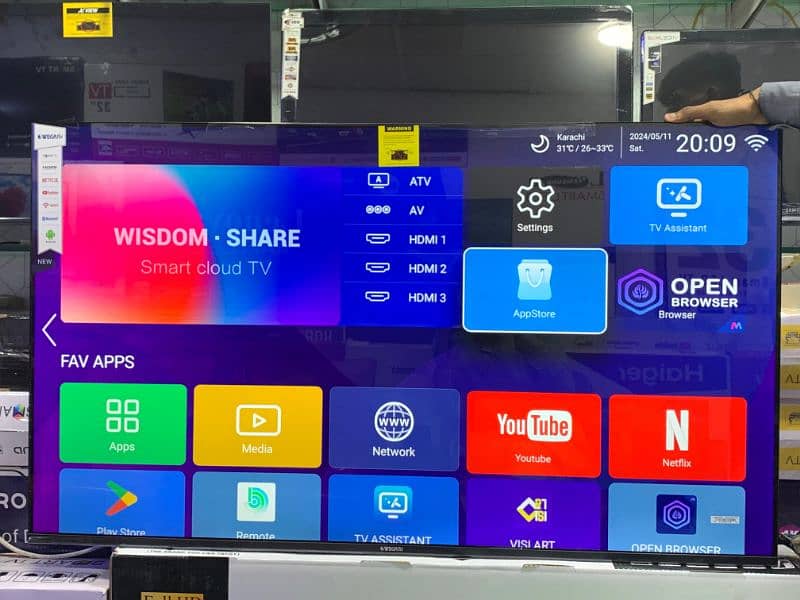 LED TV 48" inch smart / android samsung led tv (32" 43" 55" 65" 75" ) 9