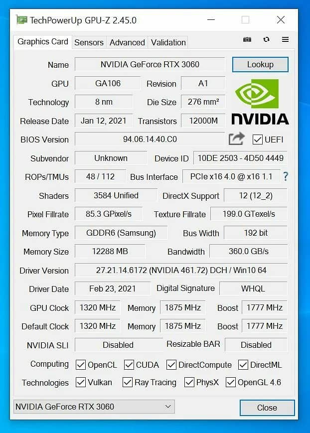 OEM HP NVIDIA RTX 3060 12GB GDDR6 / RTX 3060Ti 8GB / Rtx 3050 8GB Qty 5