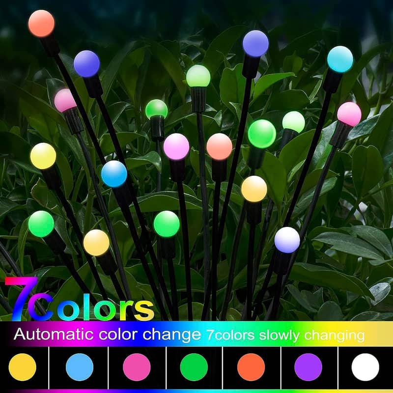 High-quality Solar Garden Lights RGB,Waterproof Color Changing Swaying 0
