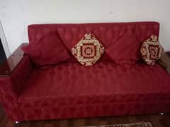13 Seater Maroon Colour Sofa Set for Sale