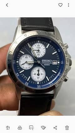 Seiko watch  chronograph  quartz