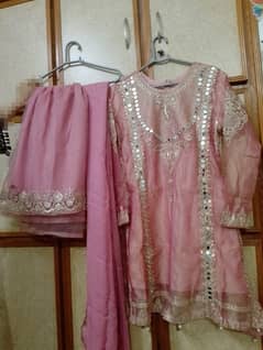 Emroidery frock with shrara for sale