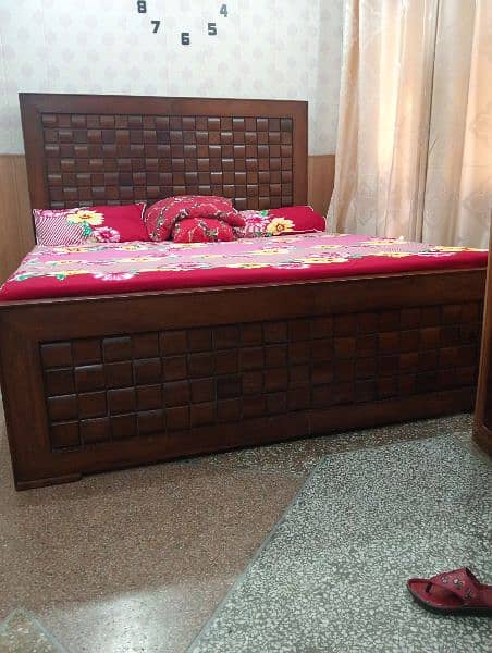 King size bed with metress for sale wood taali 0