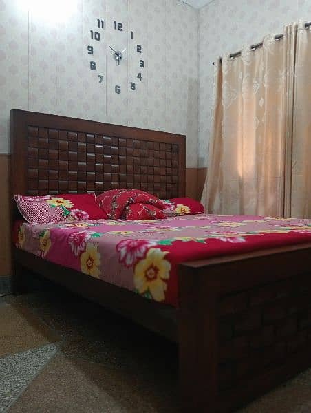 King size bed with metress for sale wood taali 2