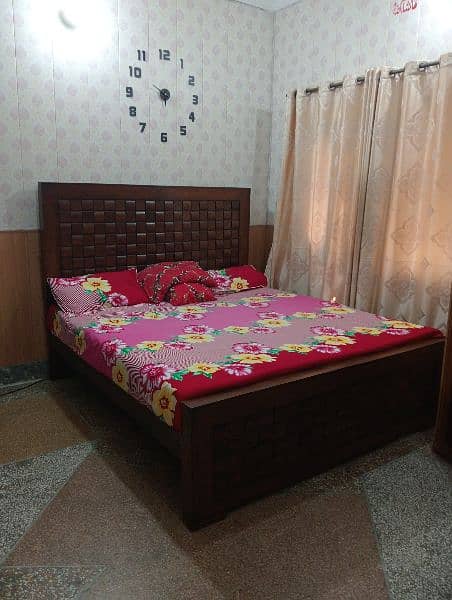 King size bed with metress for sale wood taali 4