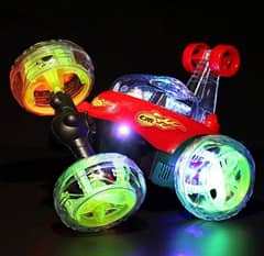 REMOTE CONTROL STUNT CAR WITH LIGHTS AND MUSIC RECHARGEABLE