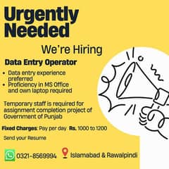 Data Entry Operators