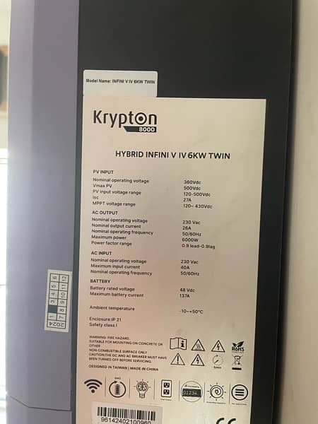 Knox Krypton 6KW PV8000 Solar Inverter | Solar Inverter for sale 1