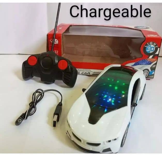 REMOTE CONTROL FAMOUS CAR WITH 3D LIGHTS RECHARGEABLE/CELL OPERATED 0