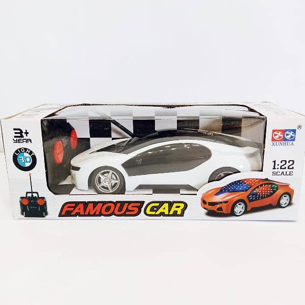 REMOTE CONTROL FAMOUS CAR WITH 3D LIGHTS RECHARGEABLE/CELL OPERATED 5