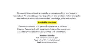 Hiring Accountants / Tax Professionals