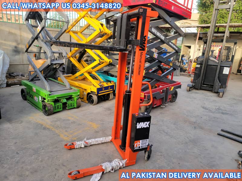 VMAX Simple Type 1 Ton Semi Electric Stacker Lifter Forklift for Sale 0