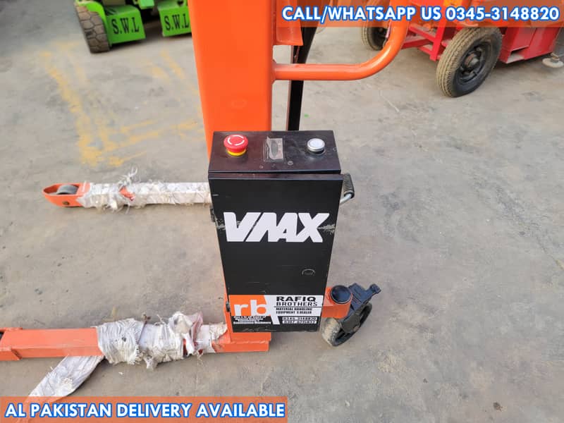 VMAX Simple Type 1 Ton Semi Electric Stacker Lifter Forklift for Sale 5