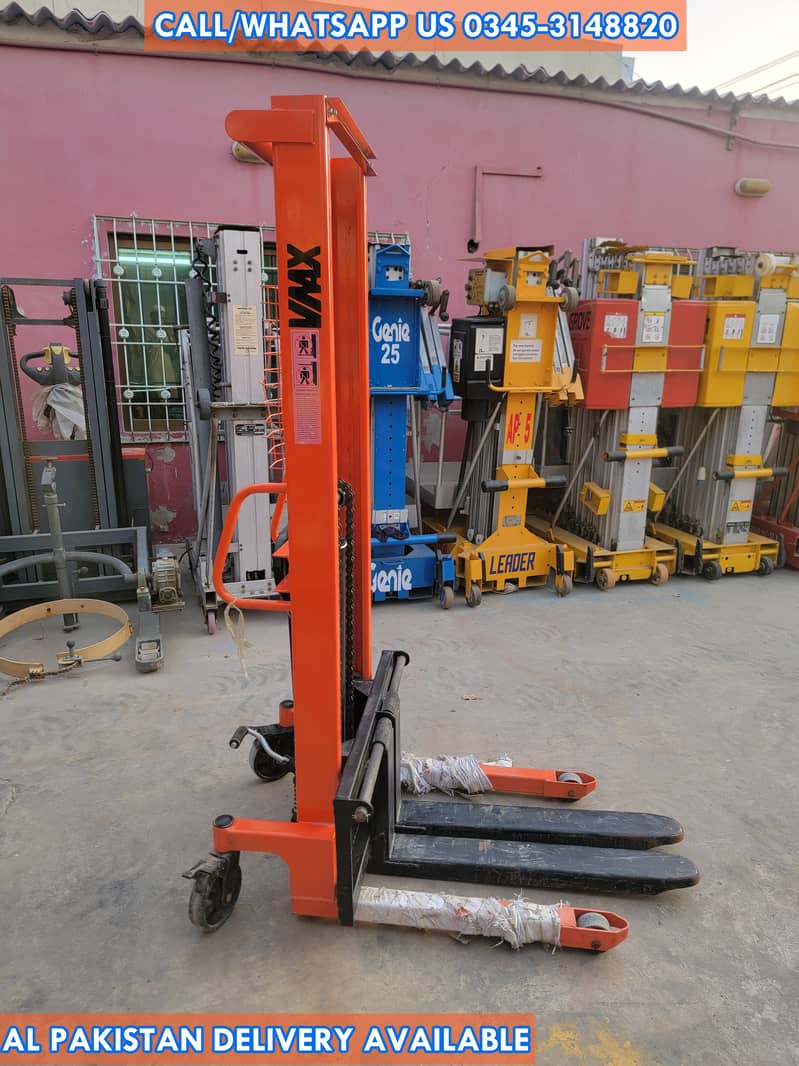 VMAX Simple Type 1 Ton Semi Electric Stacker Lifter Forklift for Sale 12