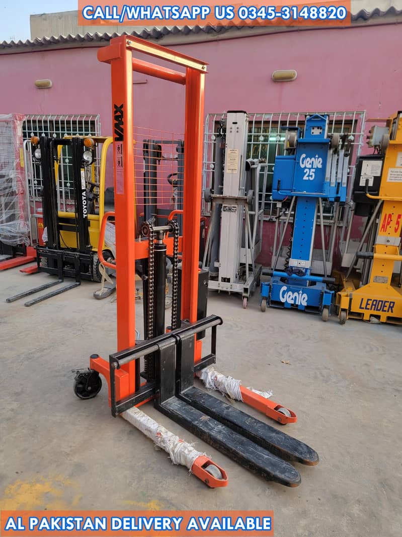 VMAX Simple Type 1 Ton Semi Electric Stacker Lifter Forklift for Sale 13