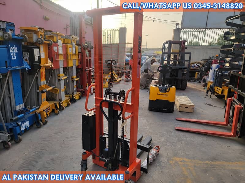 VMAX Simple Type 1 Ton Semi Electric Stacker Lifter Forklift for Sale 16