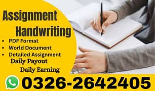 Handwriting or typing assignment work available