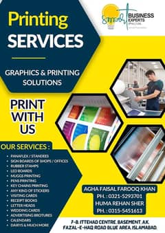 Printing services , Graphic Designing , Solar Installation Services