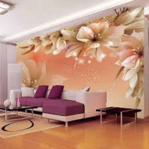 Pvc panel,wallpaper,ceiling,wood vinyl floor, blind,grass,paint,tvunit 10