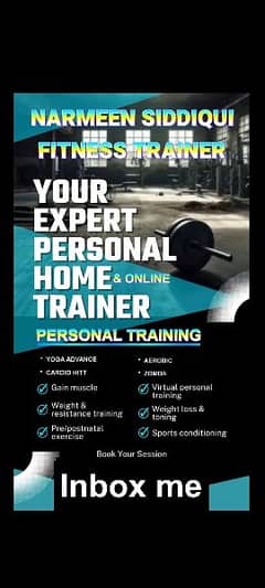 FITNESS TRAINER Online Classes  Only females