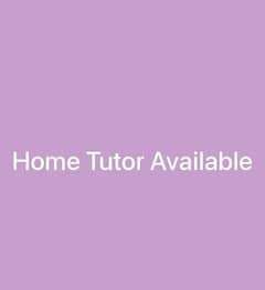 Home tutor