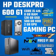 HP PRODESK 600 G1 [15 4TH, 8GB, 128GB SSD, 500GB HDD, 2GB GRAPHIC CARD
