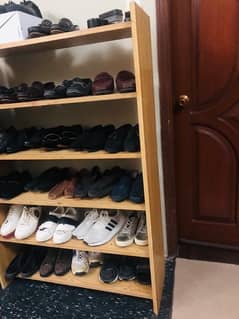 wooden 6 layer shoes rack
