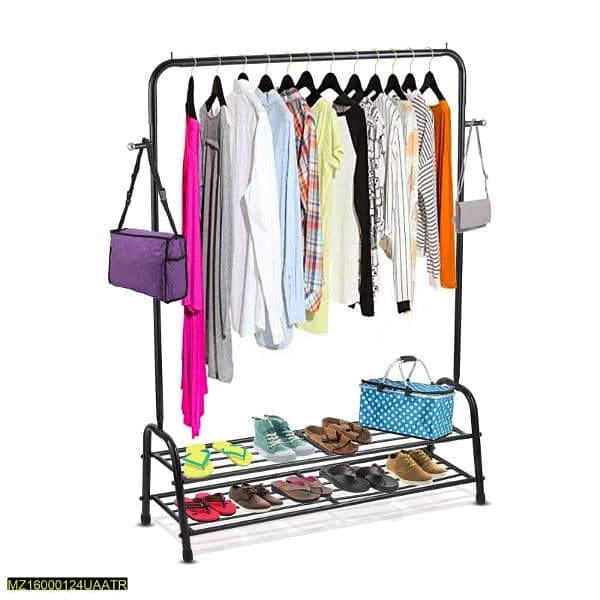 Multi- Purpose Cloth Stand and Shoe Rack (Stainless Steel) 4