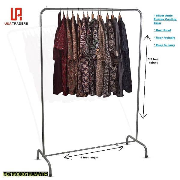 Multi- Purpose Cloth Stand and Shoe Rack (Stainless Steel) 5