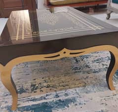 Center Table / Coffee Table / Wooden Table / Glass Top