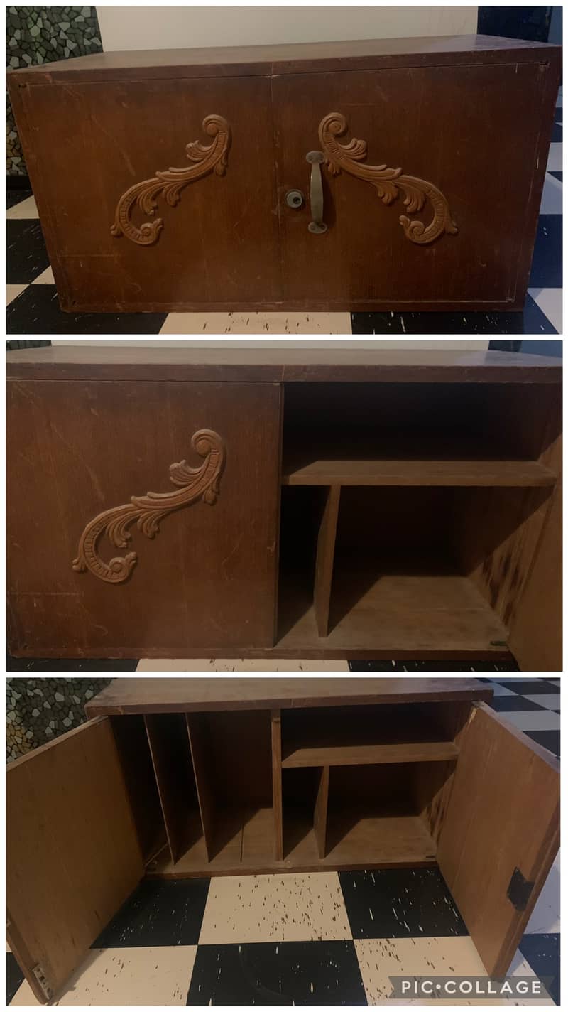 Wooden Table and Wooden Cabinets (Rs 2500 each) 2