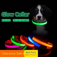 Dog Adjustable LED Flashing Pet collar