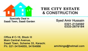 120, 240, 400 Sq Yd Plots Sell Purchase in Saadi Town And Saadi Garden