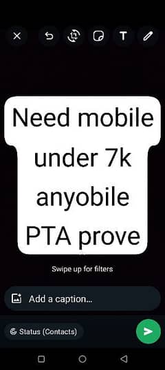 I need any PTA mobile under 7k
