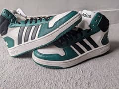 Adidas Hoops 2.0 Mid Men’s Basketball Shoes Pine Green White FW5995