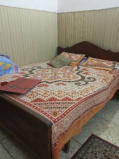 Wooden Queen Size Bed, Ready to Use in Great Condition