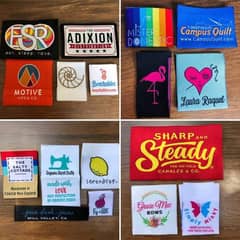 woven labels hang tags paper bags stickers