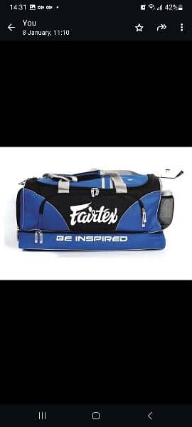 Fairtex sport bag duffel bag gym bag accessories bag boxing kit bag 0