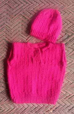 Pink Sweater for New born - 6 Month