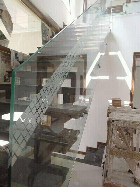 Frameless glass railing / Glass railing / glass staircase 11