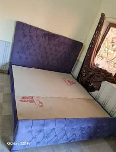 Purple Padded King Size Bed Almost Brand New