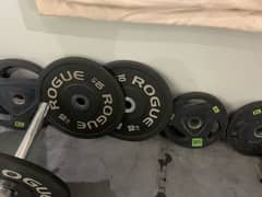 ROUGE USA dumbbells and plates
