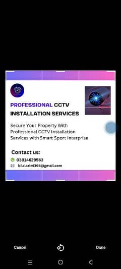CCTV cameras installation and services