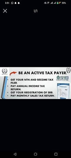 Free NTN SERVICE. FBR SERVICE. TAX BACHEO