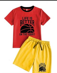 Kids Mania -Life Is Better On the Court Polyester Set