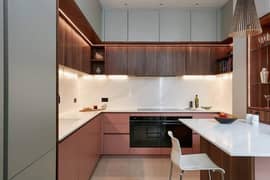 Kitchen Cabnets | False Ceiling | walls | wooden work | Glass work