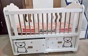 White Colour Baby Crib For New Born's