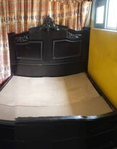 double bed with mattres ,side tables and dressing table