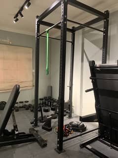 MULTI FUNCTION GYM SQUAT RACK WITH ATTACHMENTS