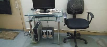 computer table with chair . .